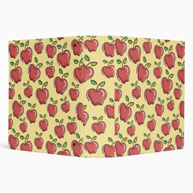 Teacher Apple Tree Patterns Preschool Art Teacher  3 Ring Binder (Background)