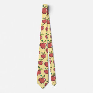 Teacher Apple Tree Patterns Preschool Art Teacher Neck Tie