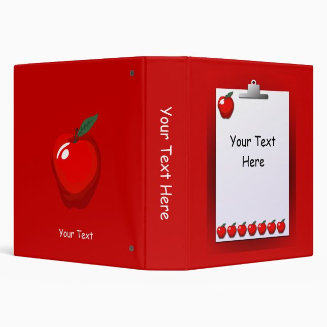 Teacher Apples Red Binder (Background)