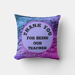 Teacher Appreciation Abstract School Classroom Throw Pillow