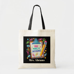 Teacher Appreciation add name customizable Tote Bag
