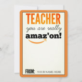 Teacher Appreciation Amazon Gift Card (Front)
