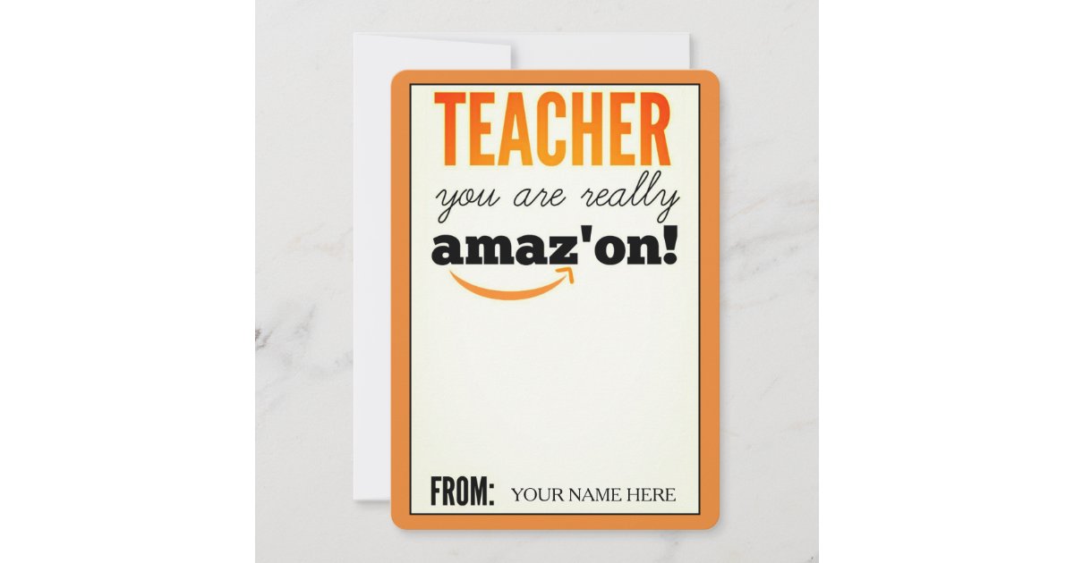 Teacher Appreciation Amazon Gift Card | Zazzle