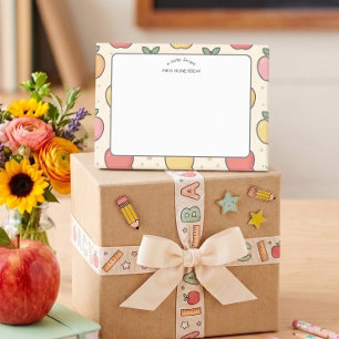 Teacher appreciation Apple School Pattern Post-it Notes