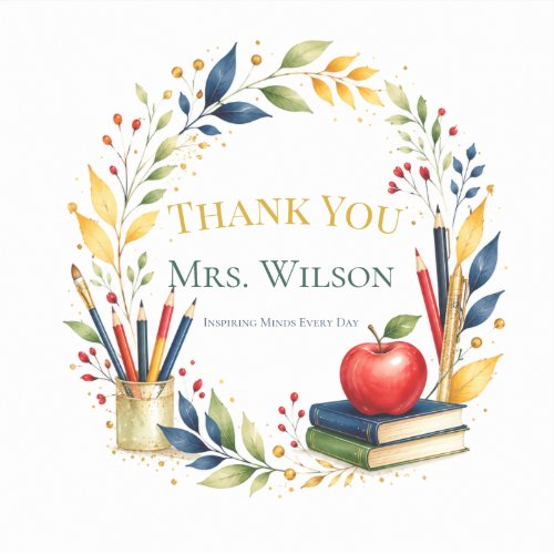 Teacher Appreciation Apple Stickers
