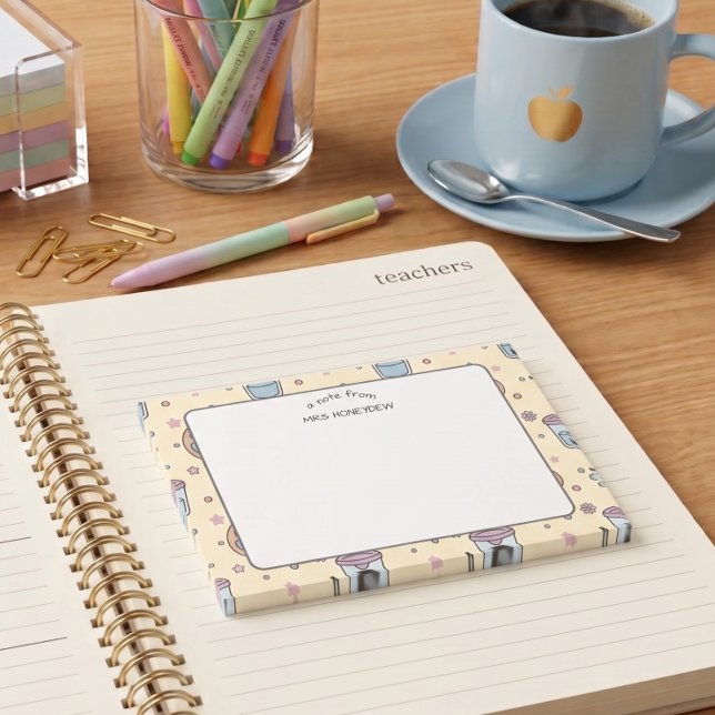 Teacher appreciation Art Supplies Pattern  Post-it Notes (Creator Uploaded)