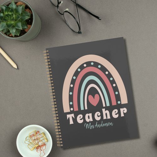Teacher Appreciation Back to School Boho Rainbow Planner