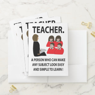 Teacher Appreciation Back To School Quote Teacher Pocket Folder