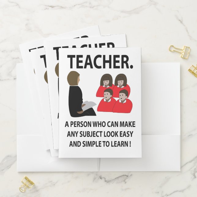 Teacher Appreciation Back To School Quote Teacher Pocket Folder (In Situ)