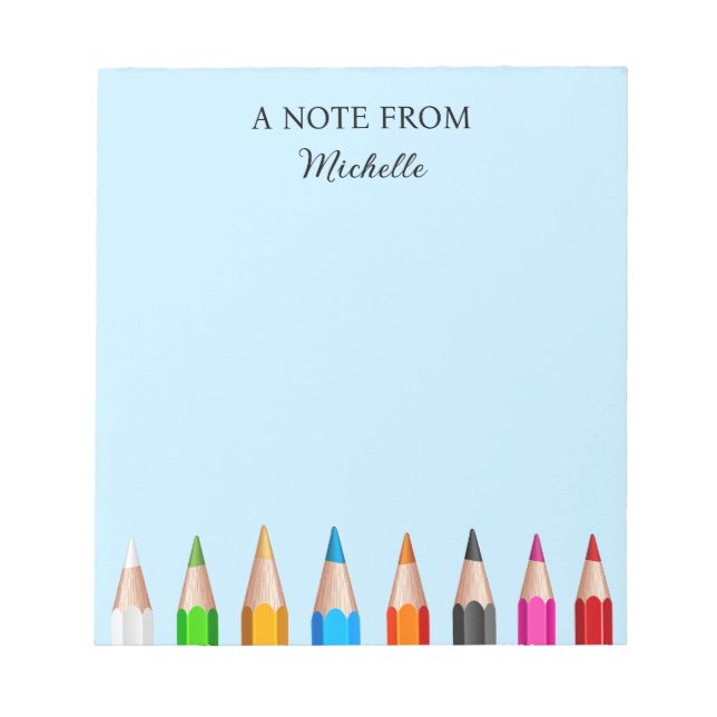 Teacher Appreciation Back to School Supplies  Notepad (Front)