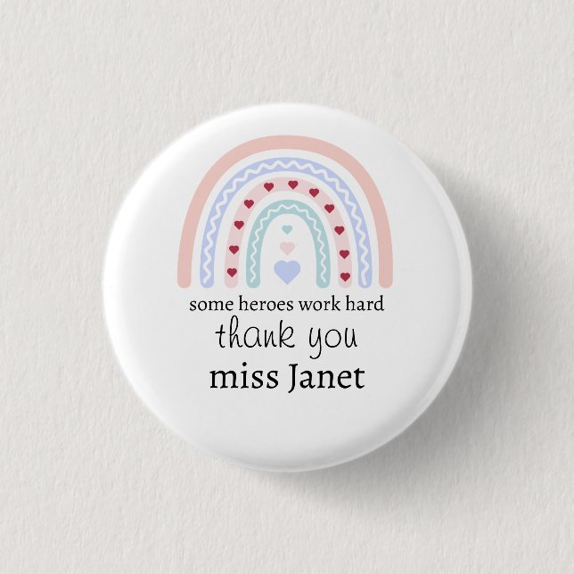 Teacher Appreciation - Best Teacher Ever Present Button (Front)