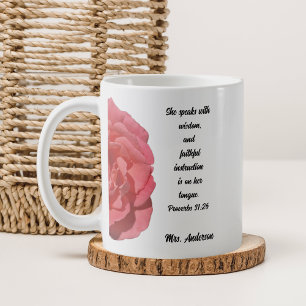 Teacher Appreciation Bible Verse Proverbs 31:26 Coffee Mug