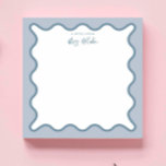 Teacher Appreciation Blue Wavy Notepad<br><div class="desc">Perfect gift for teachers,  featuring blue wavy border.
For more advanced customisation of this design,  e.g. changing layout,  font or text size please click the "CUSTOMIZE" button above. Please contact me for any questions!</div>