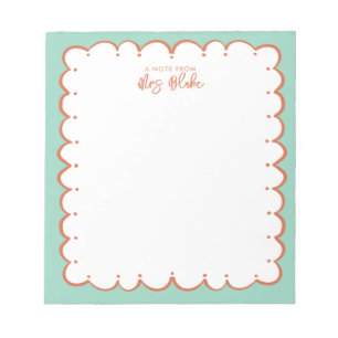 Teacher Appreciation Bold Color Border Notepad