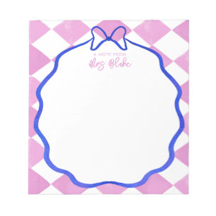 Teacher Appreciation Bold Color Border Notepad