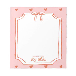 Teacher Appreciation Bold Color Border Notepad