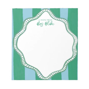 Teacher Appreciation Bold Color Border Notepad