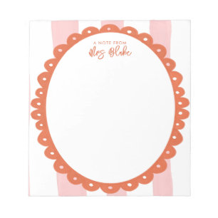Teacher Appreciation Bold Color Border Notepad