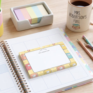Teacher appreciation Book Pattern Post-it Notes
