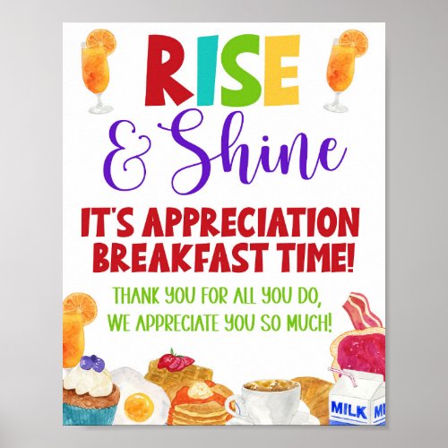 Teacher Appreciation Breakfast Poster