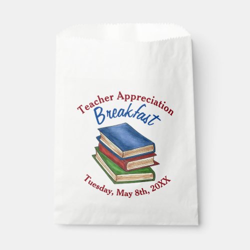 Teacher Appreciation Breakfast Retirement Party Favor Bag