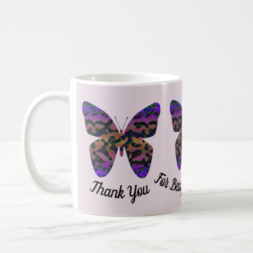 Teacher Appreciation Bright Butterfly Thank You Coffee Mug