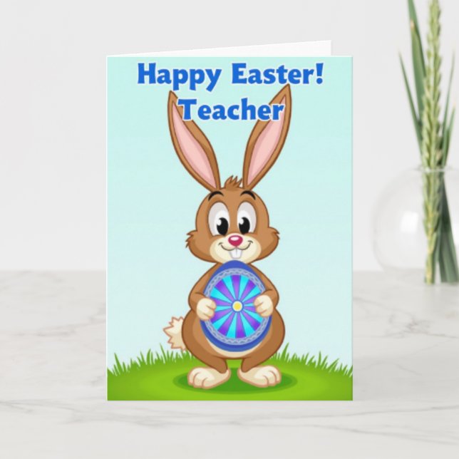 Teacher Appreciation Bunny Card (Front)