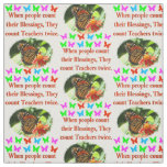 TEACHER APPRECIATION BUTTERFLY DESIGN FABRIC