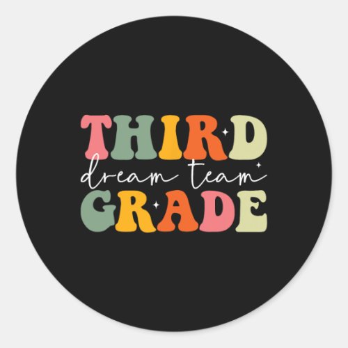 Teacher Appreciation Byck To School Third Grade Dr Classic Round Sticker