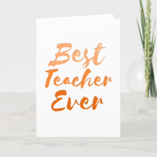 Teacher Appreciation Card Thank You Card