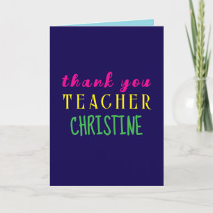 Teacher Appreciation Card, Thank You Card