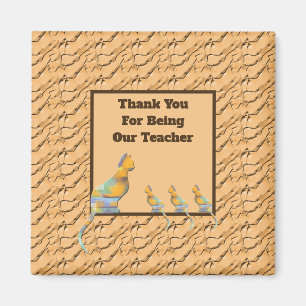 Teacher Appreciation Cat Lover Elementary Thanks Magnet