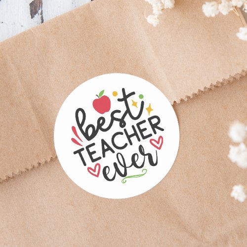 Teacher Appreciation Classic Round Sticker