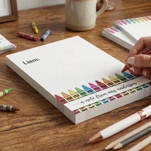 Teacher Appreciation colorful Crayon Notepad