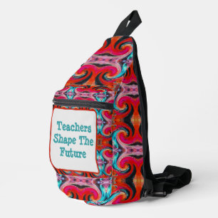 Teacher Appreciation Colorful Tie Dye Thank You Sling Bag