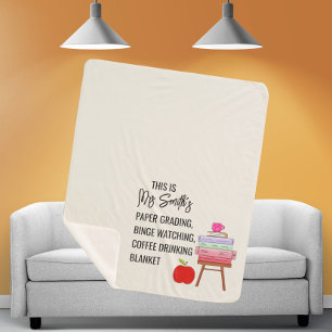 Teacher appreciation cozy blanket gift