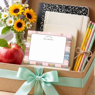 Teacher appreciation Crayon Pattern Post-it Notes