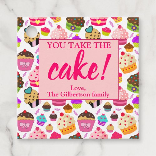 Teacher Appreciation Cupcake You Take The Cake Favor Tags
