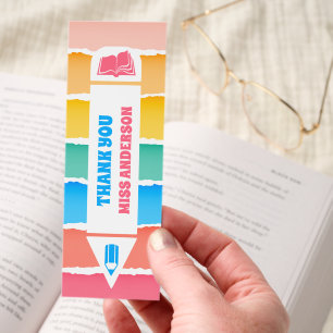 Teacher Appreciation Custom Name Bookmarks