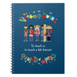 Teacher Appreciation Custom Text Gift  Notebook