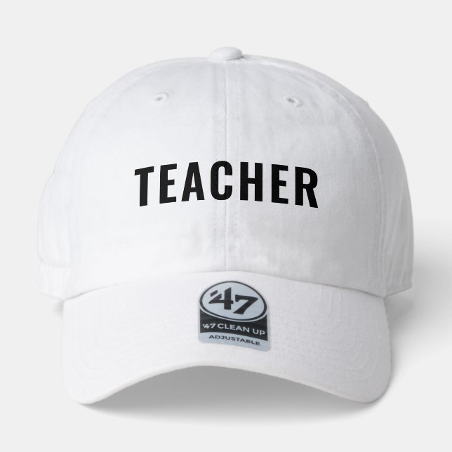 Teacher Appreciation Custom Text Stylish 47 Brand Hat (Front)