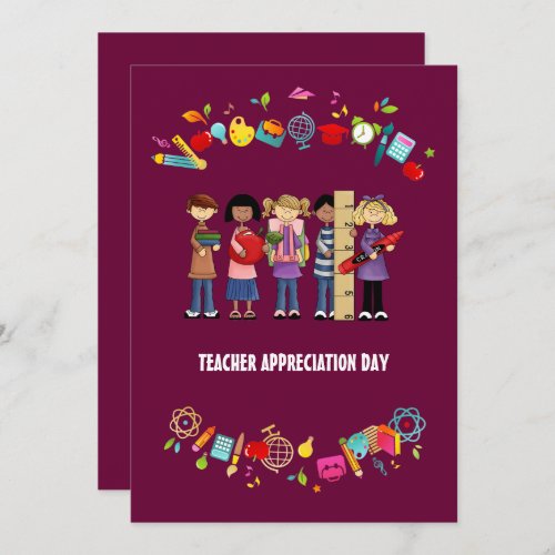 Teacher Appreciation Day Custom Flat Card