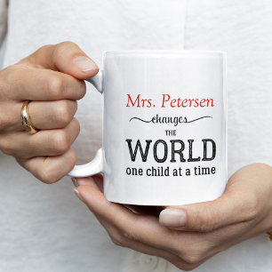 Teacher appreciation day custom name school coffee mug