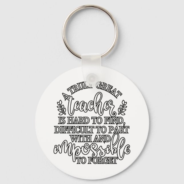 Teacher Appreciation Day Ideas Keychain (Front)