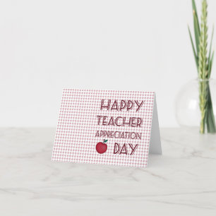 Teacher appreciation day  letterpress thank you card