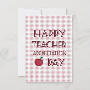Teacher appreciation day thank you card