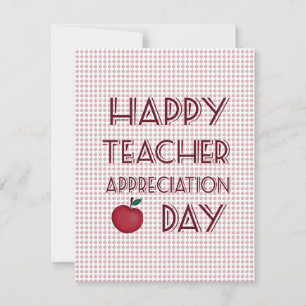 Teacher appreciation day  thank you card