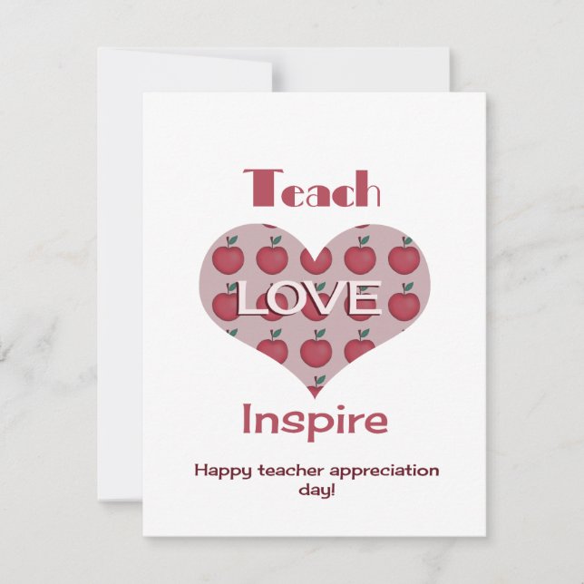 Teacher appreciation day thank you card (Front)