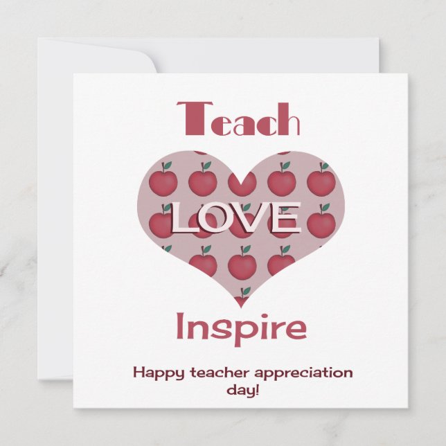 Teacher appreciation day thank you card (Front)