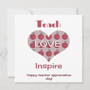 Teacher appreciation day thank you card